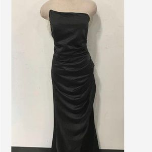 Strapless black formal dress XL